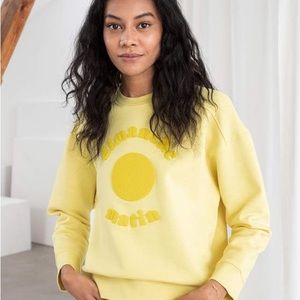 & other stories “Dimanche Matin” Cotton Pullover yellow